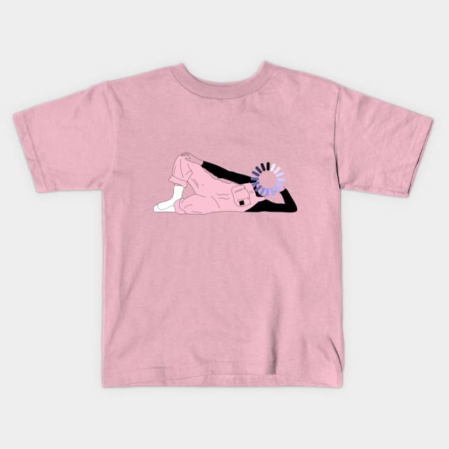 i'll just wait here Kids T-Shirt by nicolemauck